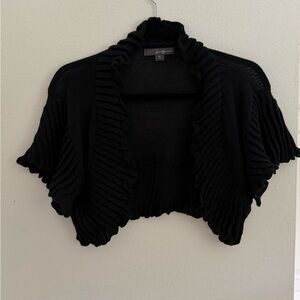 Forever 21 Black Ruffled Shrug